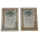 Antique Mexicana Compania Petrolera Stock Certificate Lot of 3