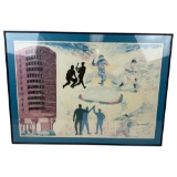 Vintage All-Star Game At Radisson Metrodome Lithograph Signed Donald Walker