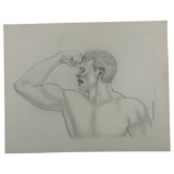 Randy Coleman Signed Gay Male Interest Original Drawing Illustration Art