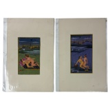 Vintage Indian Kama Sutra Art Painting on Paper With Writing On Back 5inx7in