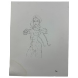 Vintage Street Fighter Pencil Drawing On Paper Of Cami, 14inx11in