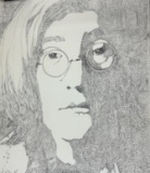 Vintage John Lennon 41inx32in John Lennon Lithograph