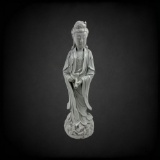 Antique Sotheby Provence Chinese Dehua Standing Porcelain Figure