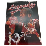 Vintage Basketball NBA Magazine Singed By Michael Jordan