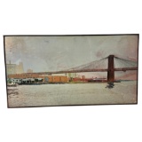 Vintage Art Poster Portfolio David Lingwood Brooklyn Bridge