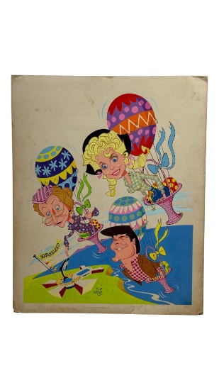 Vintage Caricature Artwork by Benihana Signed