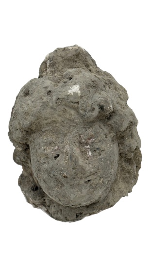 Ancient Gandarian Stone Terracotta Stucco Head