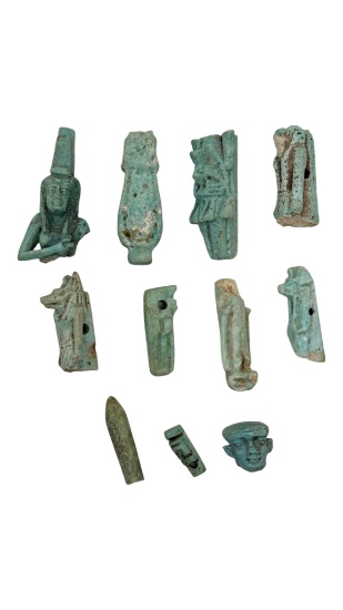 Collection of Ancient Egyptian Faience Amulets