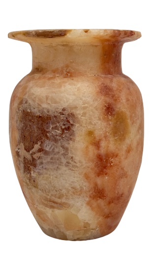 Ancient Egyptian Alabaster Vessel with Rich Patina