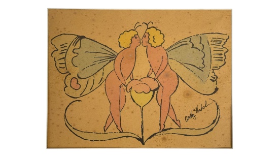 Andy Warhol Style Butterfly Lovers Print