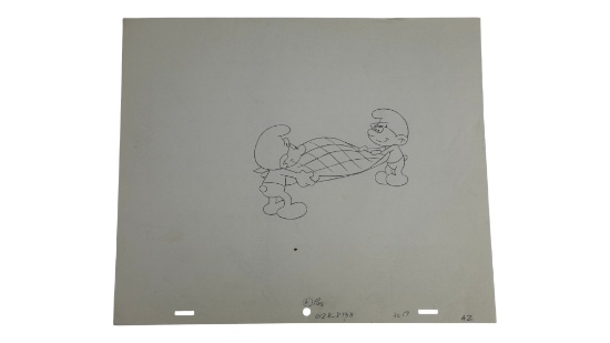 Original Animation Production Cel - Smurfs