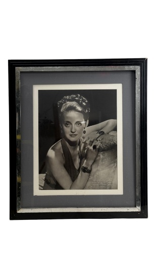 Framed Black and White Portrait of Woman
