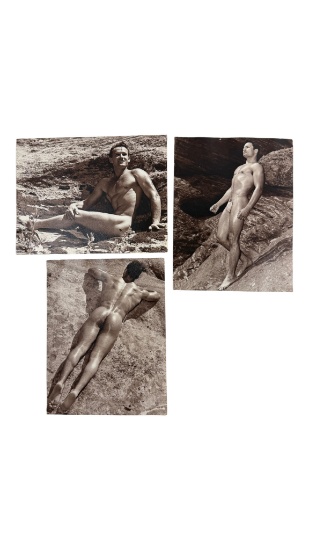 Vintage Male Physique Photo Lot (3 Images)