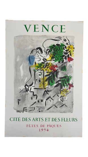 Marc Chagall Vence Festival 1954 Poster Lithograph