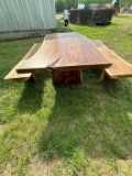 Teak wood table & benches