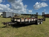 20 FT C&S FLATBED BUMPER PULL TRAILER