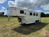 1997 SOONER 3 HORSE SLANT TRAILER