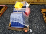 Pallet of Hand Tools, Plastic, Fuel & Gas Cans