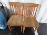 2 Oak Chairs