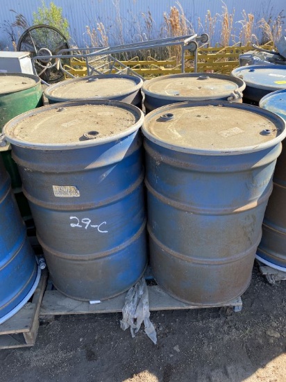 4-Steel 55 Gallon Barrels
