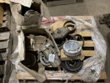 Pallet of Miscellaneous Belts, Bolts, Fire Hydrant Caps & More