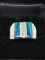 Custom Made Mens BLack Opal Ring