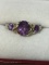 Stunningly Beautiful Ladies 2ct Amethyst Gold & Silver Ring