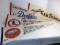 Collection of 4 Vintage baseball Pennants