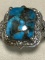 Outstanding Ladies Antique Silver & Turquoise Ring