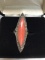 Outstanding Ladies circa 1930's Coral Gemstone Ring
