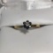 14K Gold Ladies Diamond and Sapphire Ring