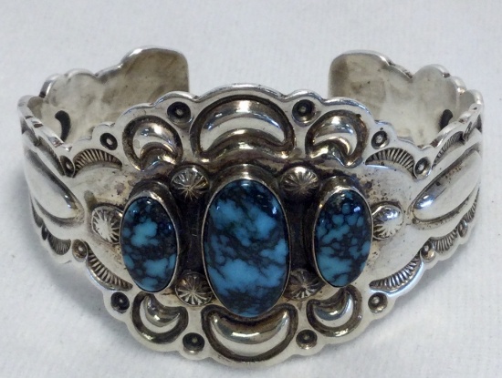Outstanding "Aaron Toadlena" Sterling Silver Designer Bracelet