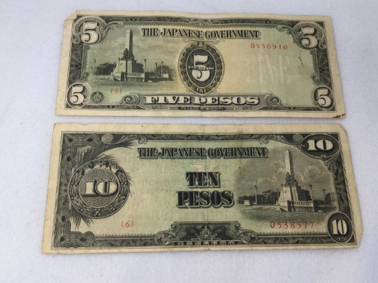 Original Genuine WWII Japanese Currency
