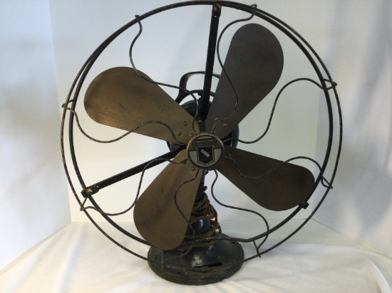 Fantastic Classic Deco Brass Blade 1940's Fan