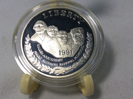 Beautiful Proof U.S. 1oz. Silver Mount Rushmore Coin