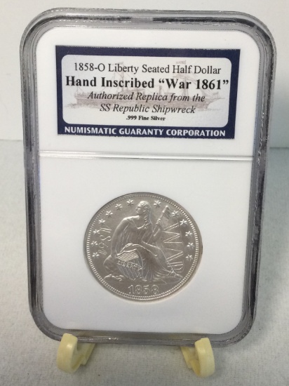 Rare: 1861 U.S. 1/2 Dollar From the S.S. Republic Shipwreck