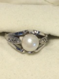 Classic Ladie's Genuine Pearl Ring