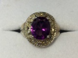 Beautiful Ladie's 3ct Amethyst Ring