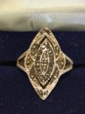 Beautiful Victorian Ladies Marcasite Ring
