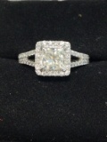 Stunning Ladies 14K Gold 1ct. Diamond Ring