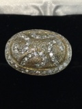 Ladies Antique 18k Gold &  Silver 1ct Diamond Ring