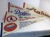 Collection of 4 Vintage baseball Pennants