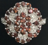 Stunning Ladies 2ct Diamond & Ruby 14k Gold Ring