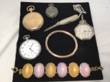 Attic Found Jewelry Lot-Omega Watch, Gold.