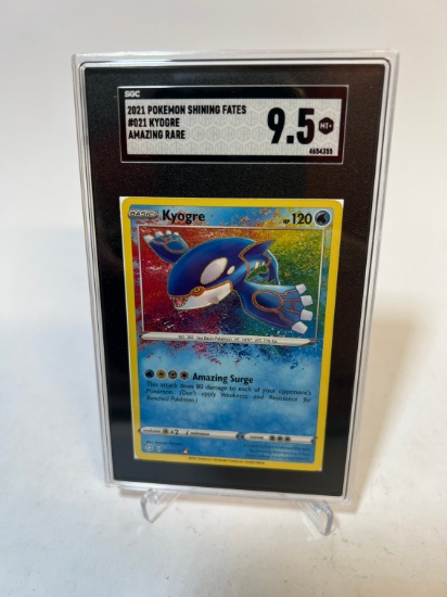 2021 POKEMON SHINING FATES KYOGRE AMAZING RARE - SGC 9.5 MT+