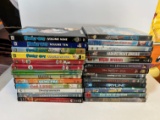DVDS ASSORTED - (FAMILY GUY, DISNEY, LORD OF RINGS, INDIANA JONES, TRANSFOR