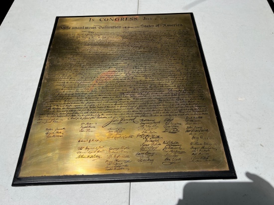 US - DECLARATION OF INDEPENDENCE WALL PLAQUE