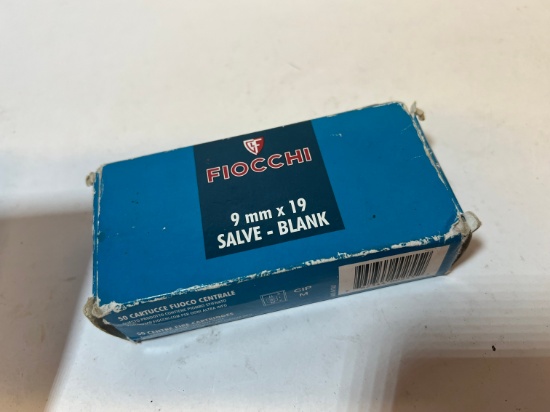 BOX - 36 ROUNDS OF FIOCCHI 9MMx19 SALVE - BLANK