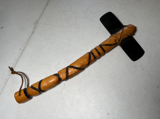 TOMAHAWK - CARVED WOOD HANDLE