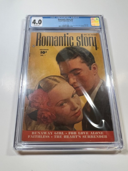 ROMANTIC STORY #1 - 1949 - FAWCETT PUBLICATIONS CGC GRADE 9.4 - PHOTO COVER